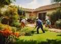 Firefly Painting Of Landscapers Mowing A Lawn And Trimming Bushes For A House 96886 Big Scaled.jpg