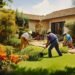 Firefly Painting Of Landscapers Mowing A Lawn And Trimming Bushes For A House 96886 Big Scaled.jpg
