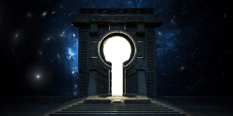 Shutterstock dark ancient gate radiating light.jpg