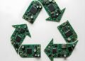 Recycling symbol made electronic circuit boards 1.jpg
