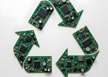 Recycling symbol made electronic circuit boards 1.jpg