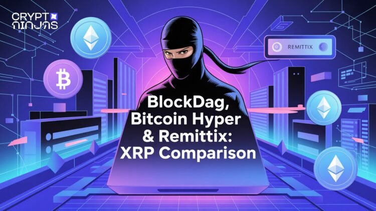 Comparing blockdag bitcoin hyper and remittix in xrp related discussions.jpg