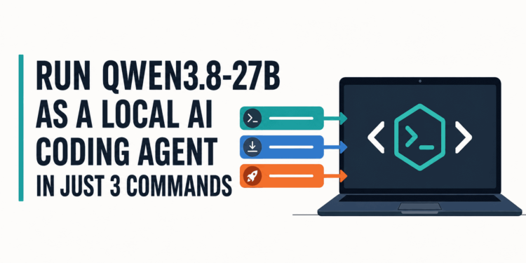 Kdn run qwen3 8 27b as a local ai coding agent in just 3 commands feature.png